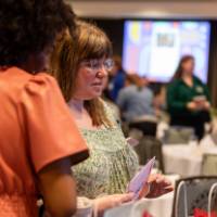 people distributing prizes